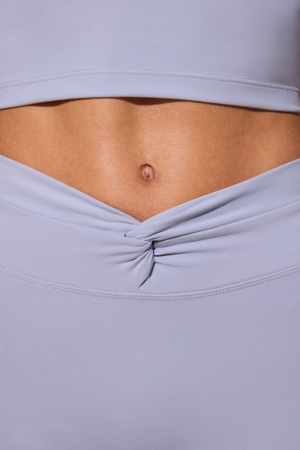Twist Waist Mini Shorts with Pockets in Periwinkle