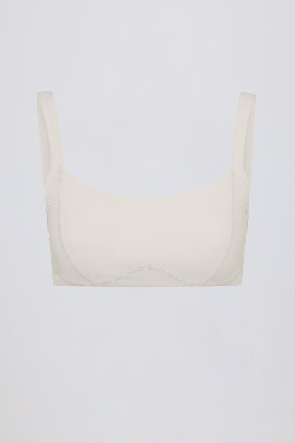 Soft Active Seam-Detail Sports Bra in Oat