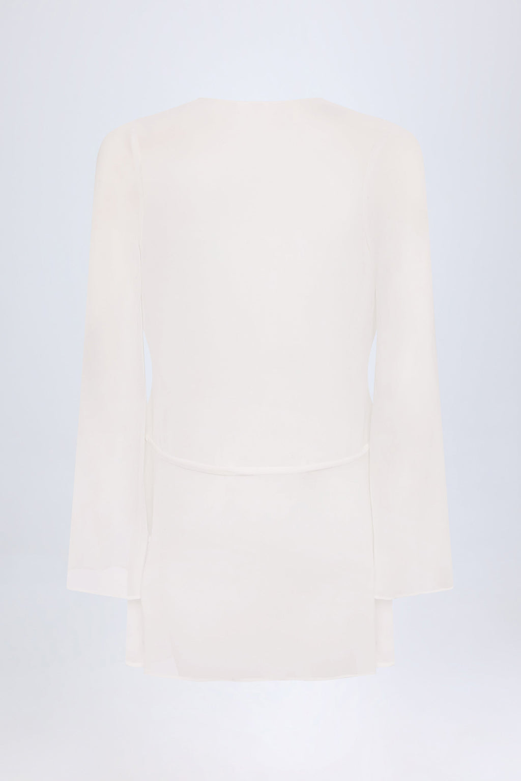 Cowl-Neck Mini Dress in White